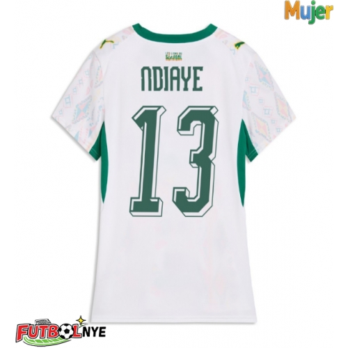 Camiseta Senegal Iliman Ndiaye #13 Primera Equipación para mujer Mundial 2026 manga corta